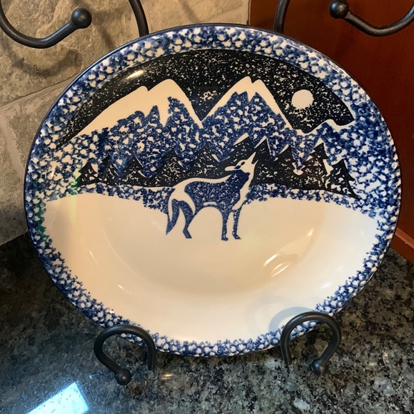 Folk Craft Dining Folk Art Wolf Plate Folk Craft Wolf By Tien Shan